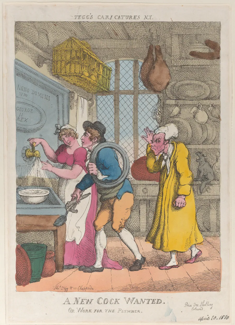 A New Cock Wanted, or Work for the Plumber by Thomas Tegg