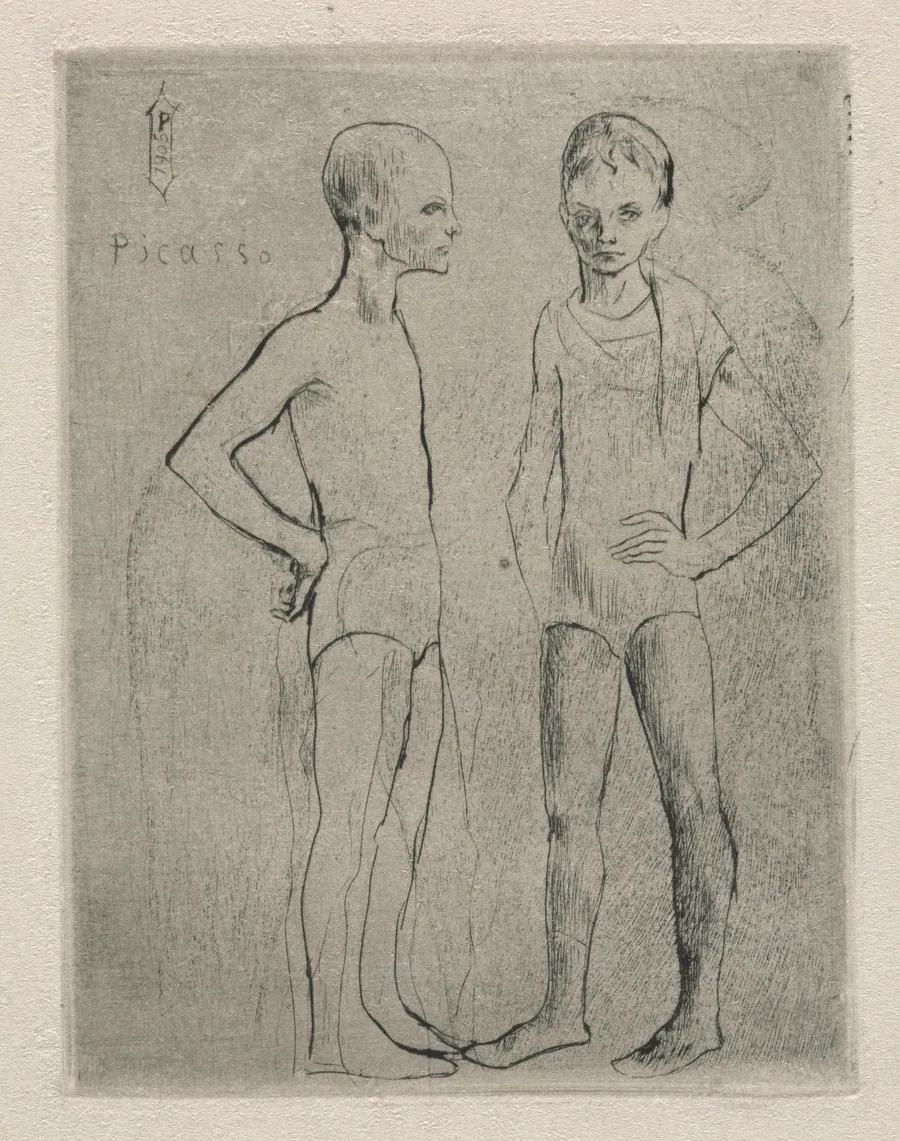 The Two Saltimbanques by Pablo Picasso