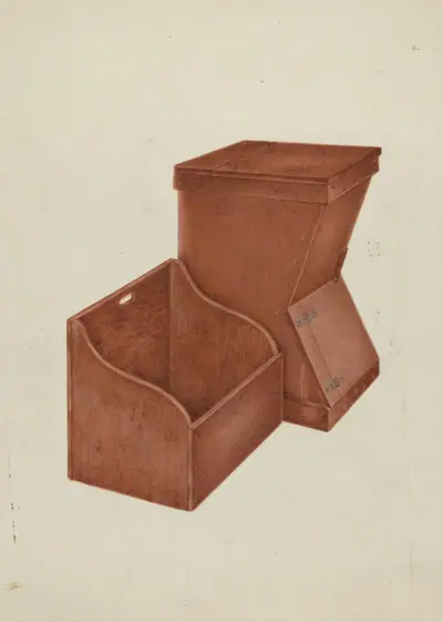 Shaker Wood Box and Kindling Box