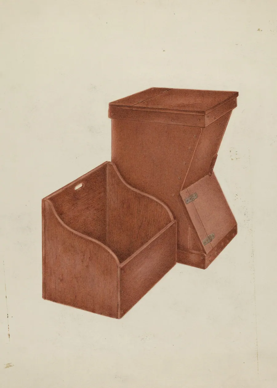 Shaker Wood Box and Kindling Box by George V. Vezolles