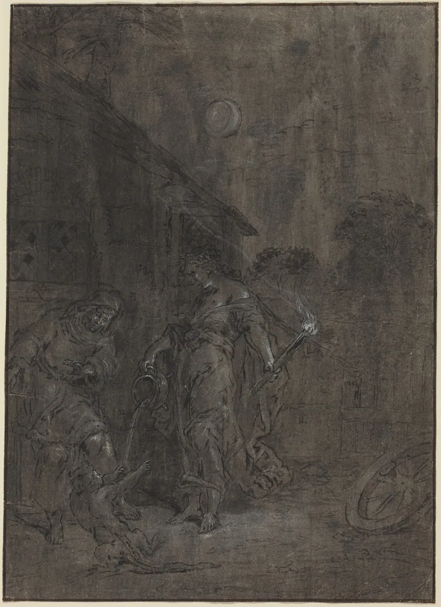 Stellio Changed into a Lizard by Ceres by Leonard Bramer