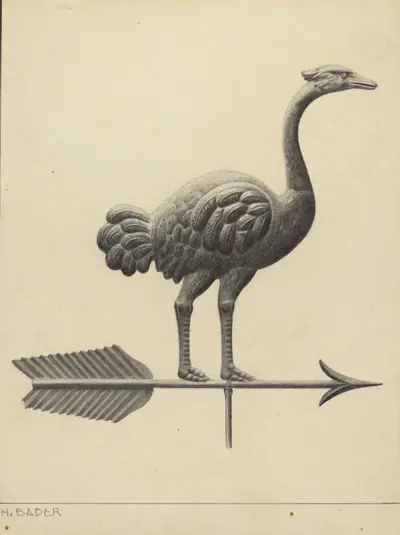 Ostrich Weather Vane