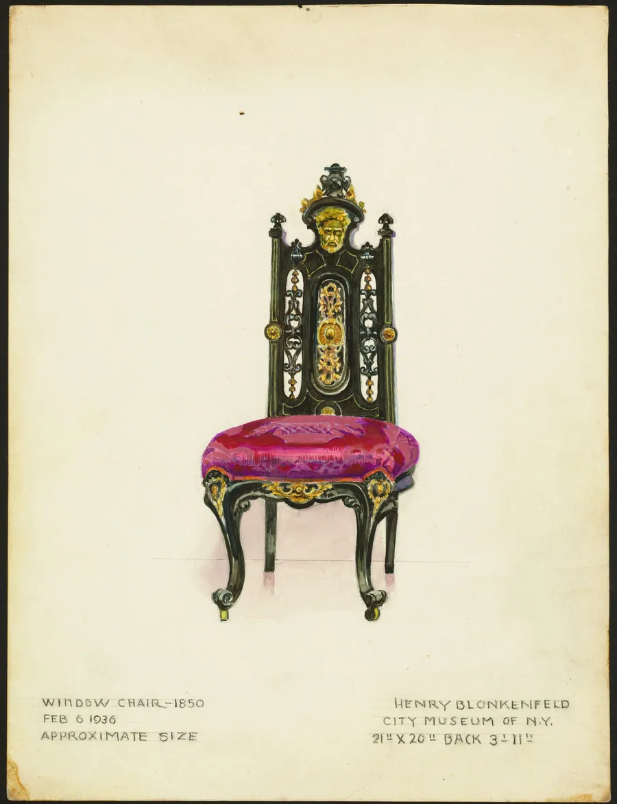 Window Chair (one of a pair) by Henry Blonkenfeld
