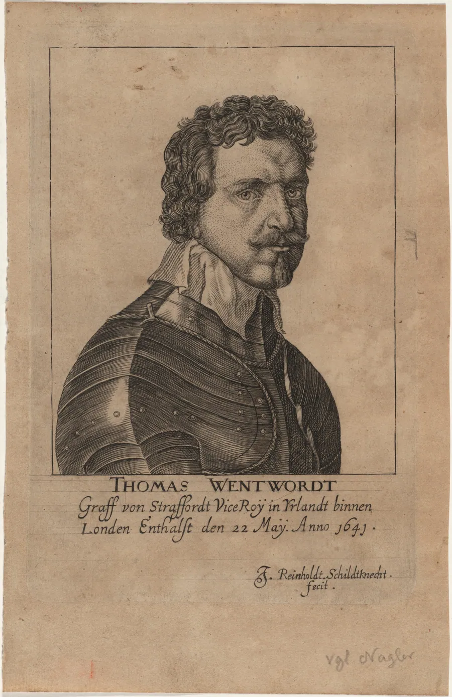 Thomas Wentworth, Earl of Strafford by Johann Reinhold Schildknecht