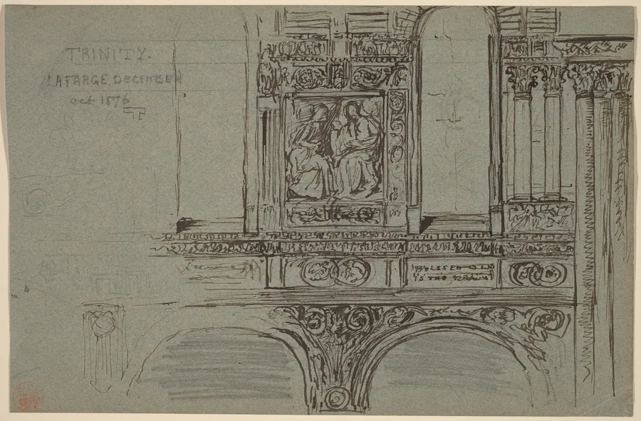 Trinity Church, Boston (nave) - Mural Study by John La Farge