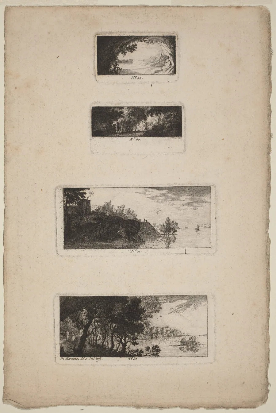 Landscape with Cave Opening by Antoine de Marcenay de Ghuy