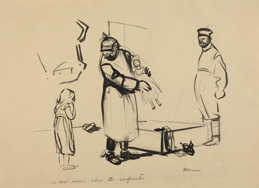 Nach Paris.  -moi aussi, chai des enfants by Jean-Louis Forain