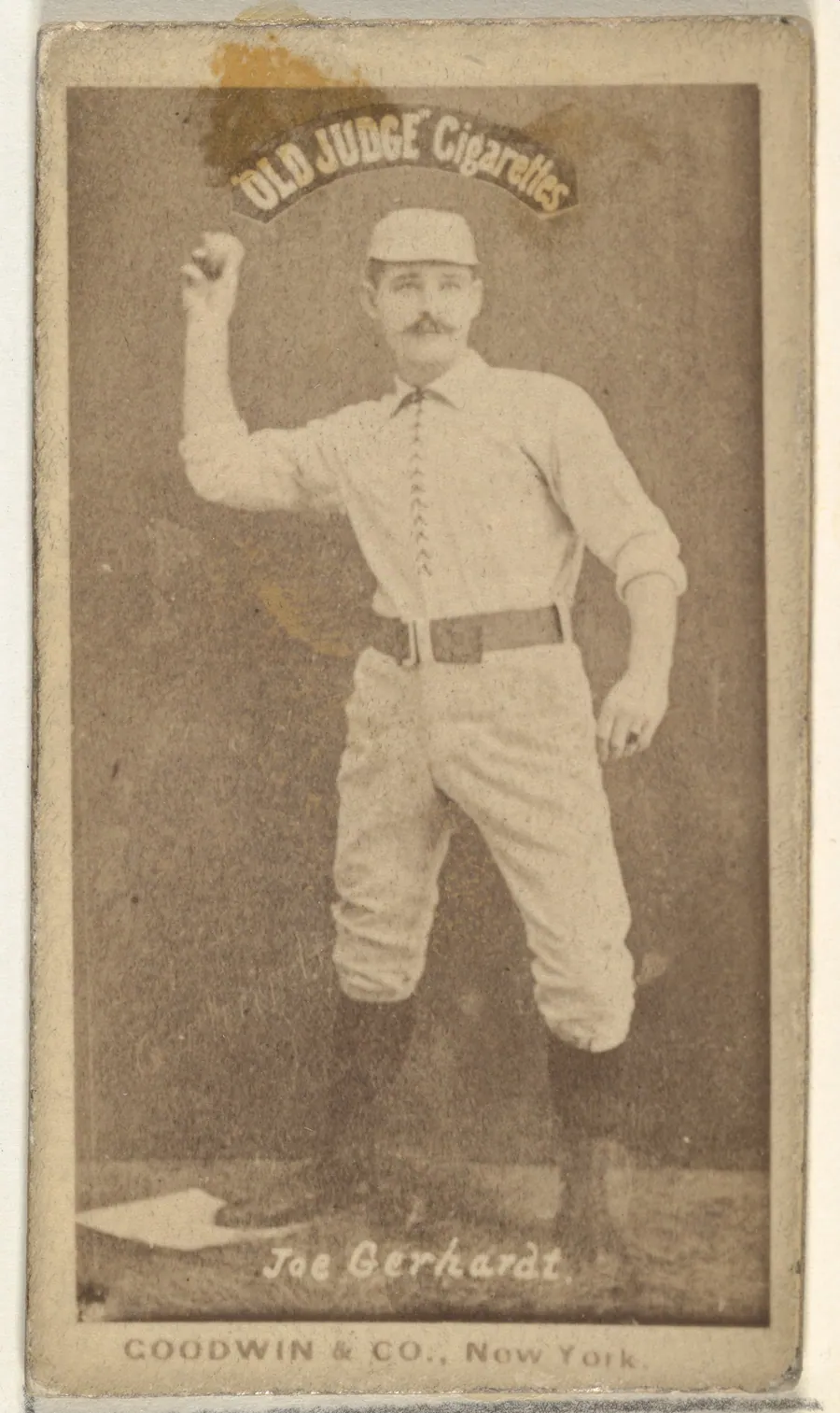 John Joseph "Joe" Gerhardt, from the Old Judge series (N172) for Old Judge Cigarettes by Goodwin & Company