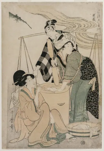 Settsu Province from the series Fashionable Six Jewel Rivers (Furyu Mu Tamagawa)
