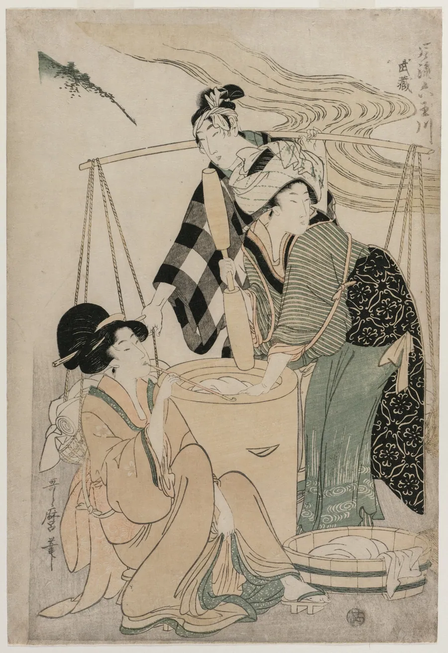 Settsu Province from the series Fashionable Six Jewel Rivers (Furyu Mu Tamagawa) by Kitagawa Utamaro