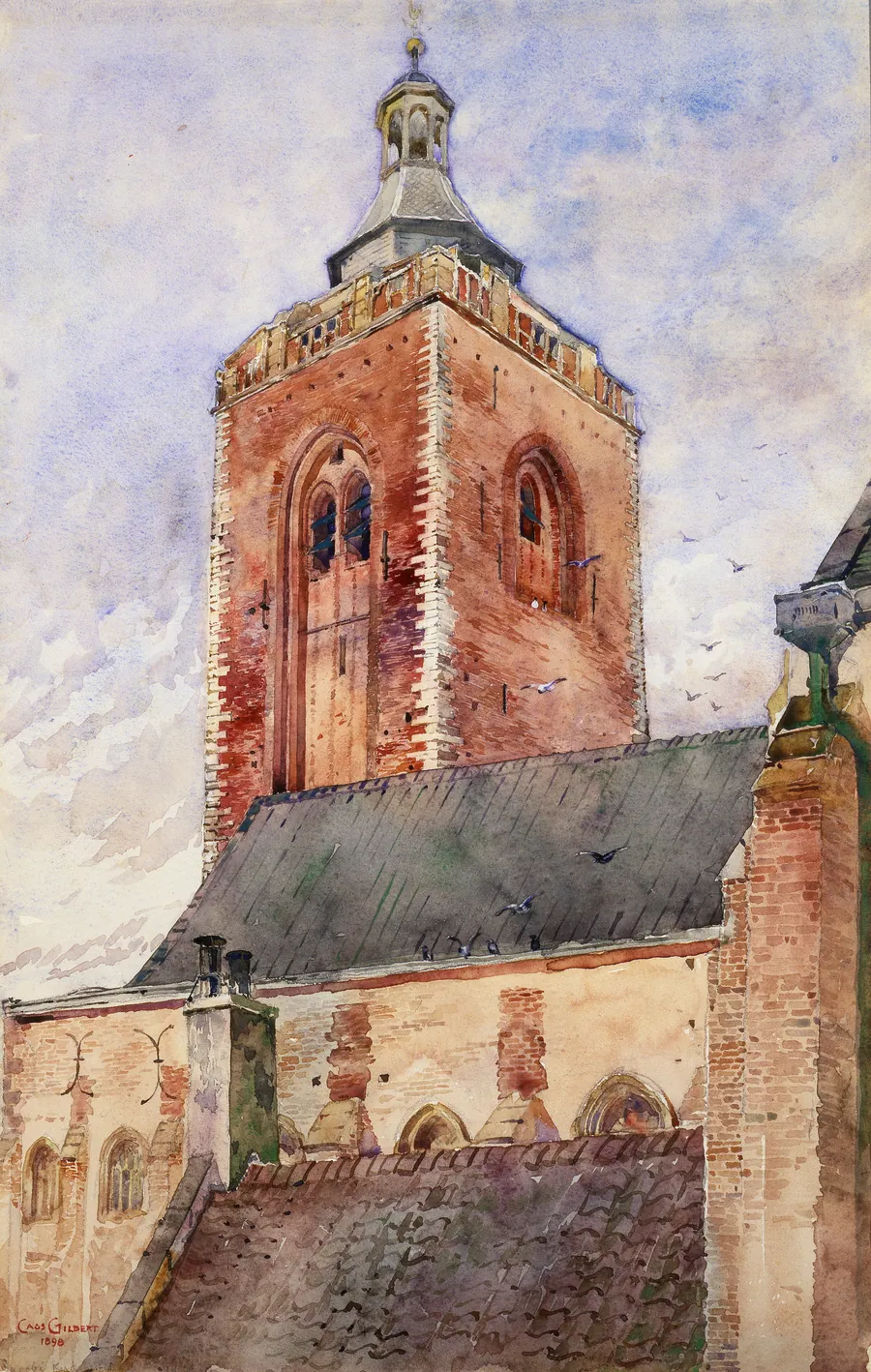 St. Martin's Church, Utrecht, Holland by Cass Gilbert, born Zanesville, OH 1858-died Brockenhurst, England 1934