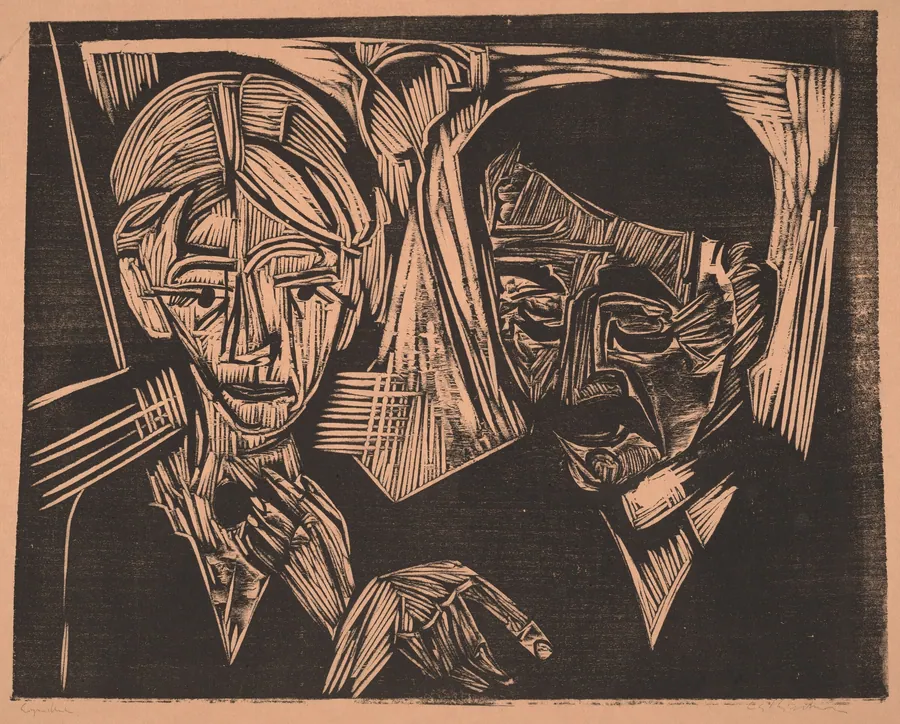 The Married Couple Müller (Ehepaar Müller) by Ernst Ludwig Kirchner