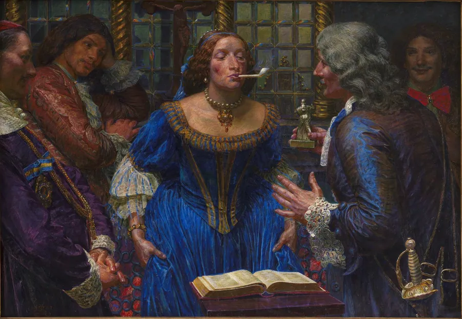 Dronning Kristina i Palazzo Corsini by Kristian Zahrtmann