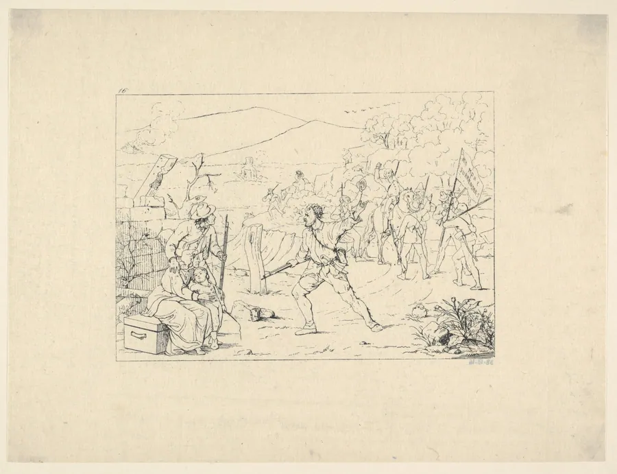 Formation of Guerrilla Bands (from Confederate War Etchings) by Adalbert John Volck