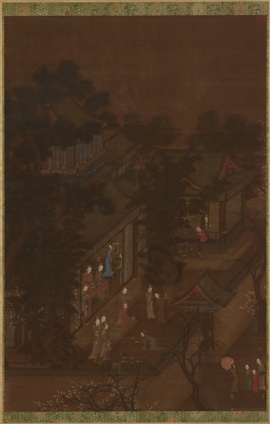 Palace women and children celebrating the New Year by Formerly attributed to Yan Liben (ca. 600-674)