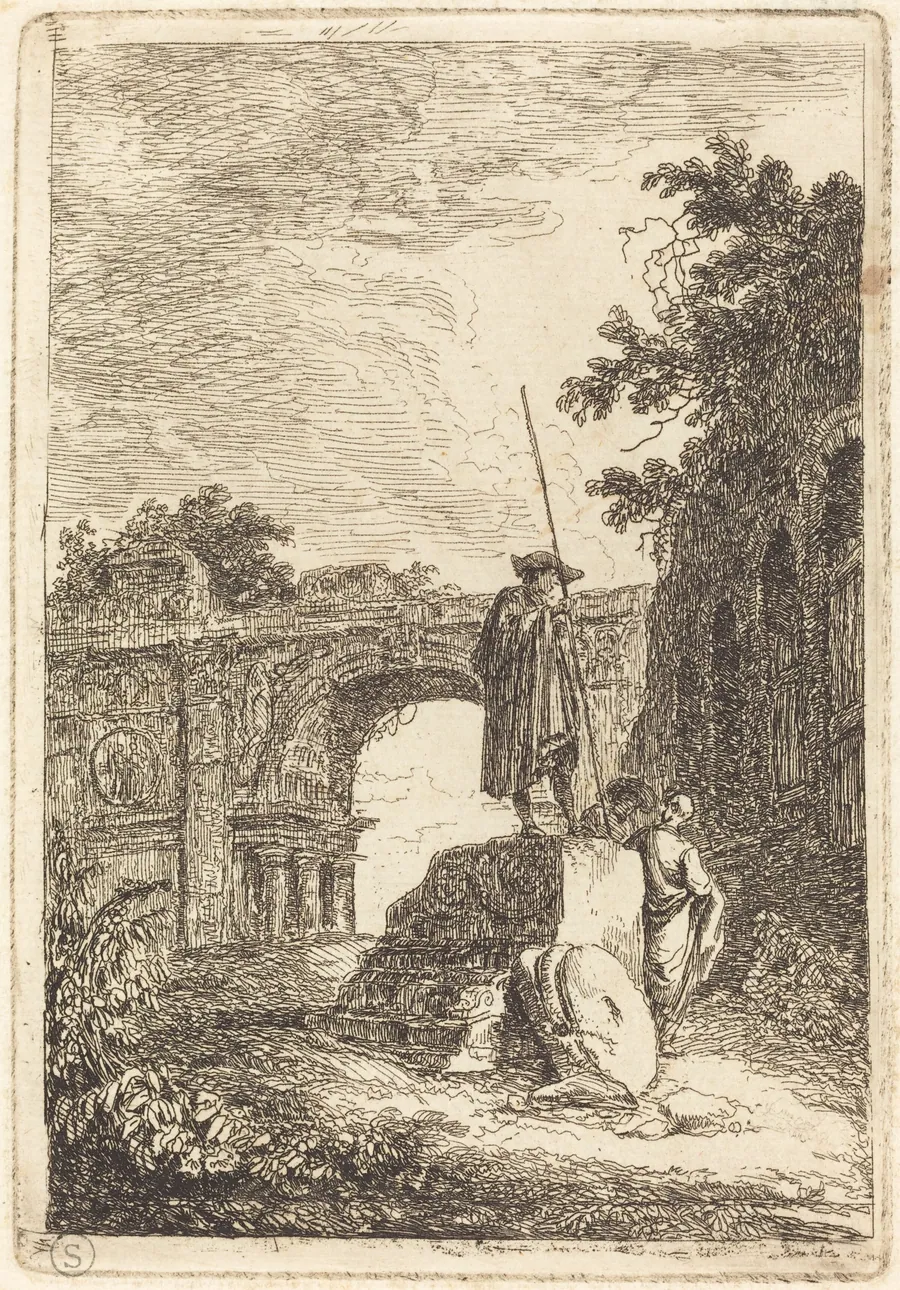 The Triumphal Arch by Hubert Robert