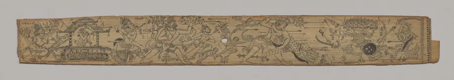 The Monkeys and Bears Fight Ravana and His Demons (verso), from a Romance of Chandrabhanu and Lavanyavati of Upendra Bhanja (Indian, died 1740)