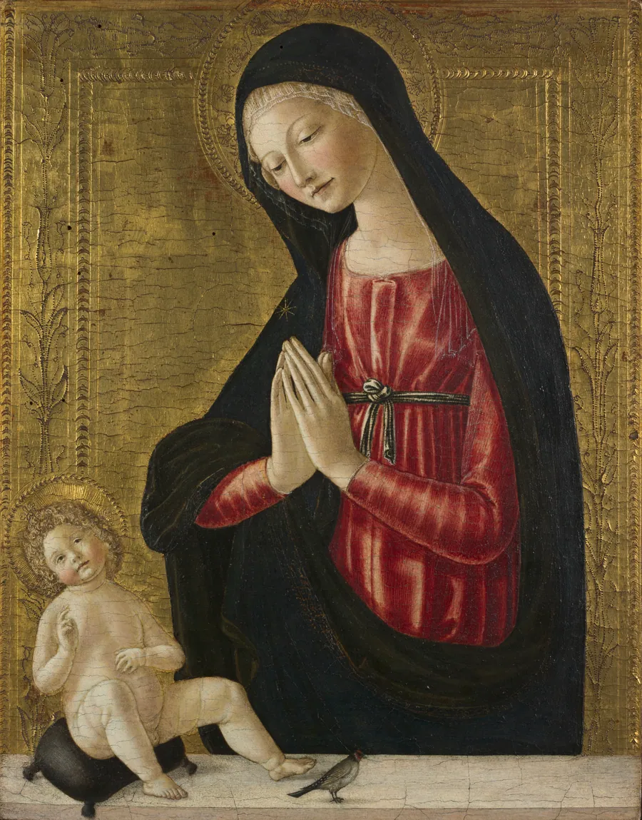 Virgin and Child with a Goldfinch by Neroccio de' Landi
