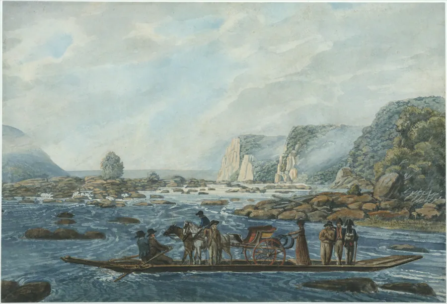 A Ferry Scene on the Susquehanna at Wright's Ferry, near Havre de Grace by Pavel Petrovich Svinin
