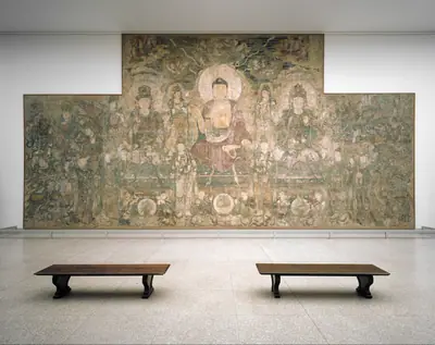 元 廣勝寺 藥師佛法會圖壁畫|Buddha of Medicine Bhaishajyaguru (Yaoshi fo)