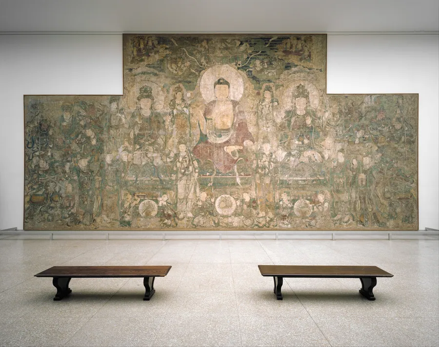 元　廣勝寺　藥師佛法會圖壁畫|Buddha of Medicine Bhaishajyaguru (Yaoshi fo)