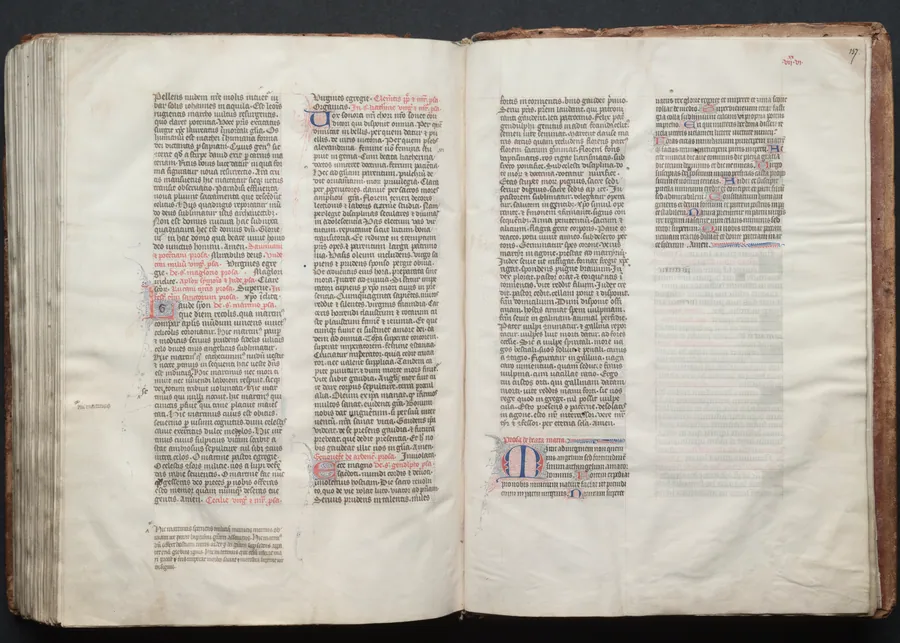 The Gotha Missal:  Fol. 157r, Text by Master of the Boqueteaux