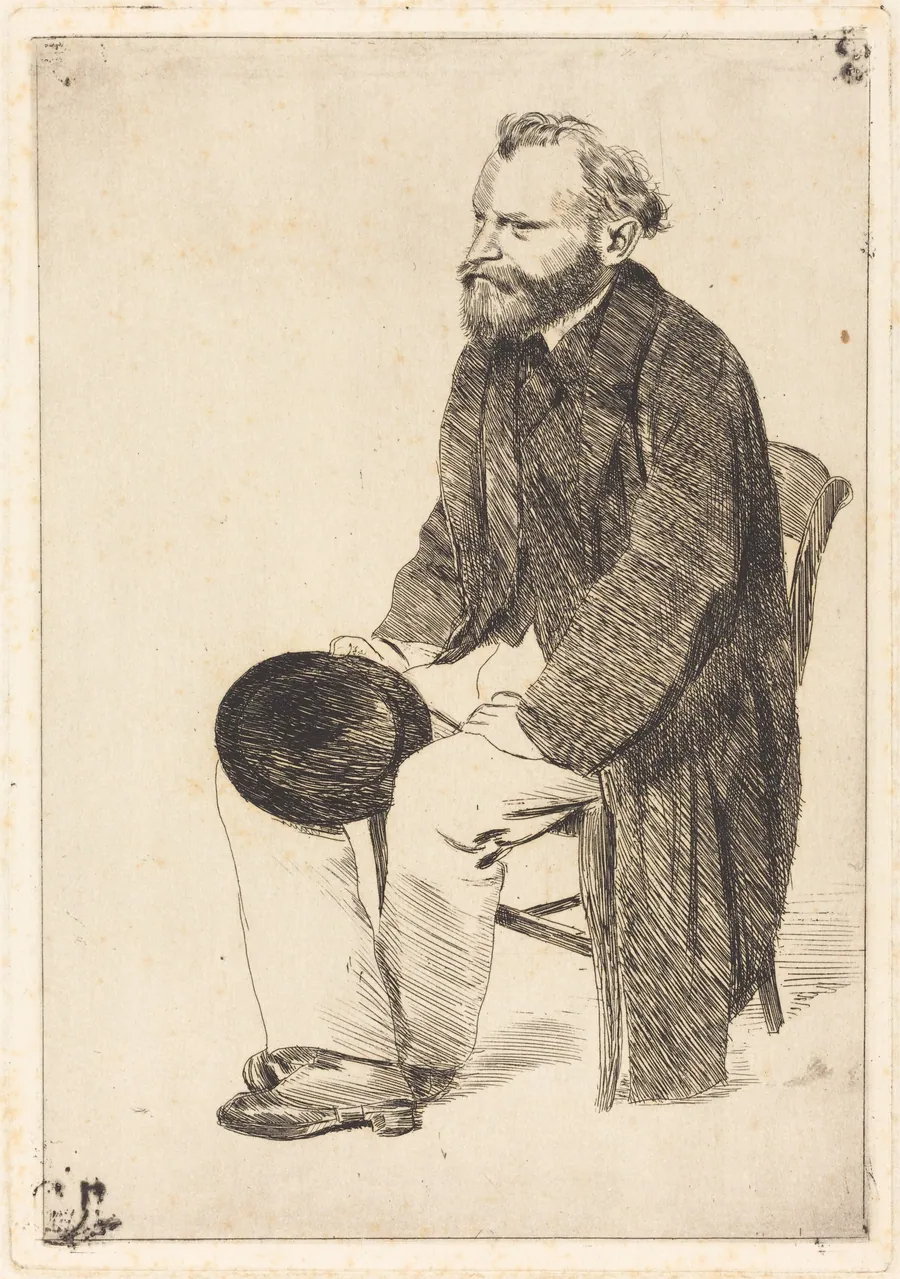 Manet Seated, Turned to the Left (Manet assis, tourné à gauche) by Edgar Degas