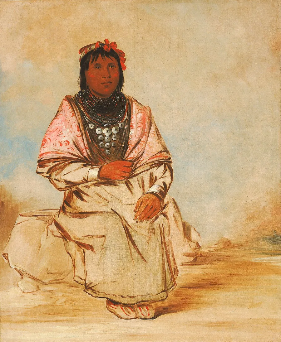 A Seminole Woman by George Catlin, born Wilkes-Barre, PA 1796-died Jersey City, NJ 1872