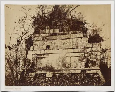 Palace of the Circus at Chicen-Itza (bas relief of tigers)
