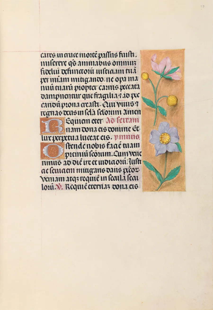 Hours of Queen Isabella the Catholic, Queen of Spain:  Fol. 27r by Master of the First Prayerbook of Maximillian