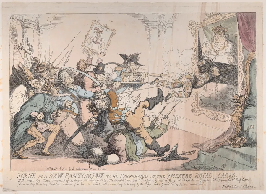 Scene in a New Pantomime to be Performed at the Theatre Royal Paris by Napoléon Bonaparte