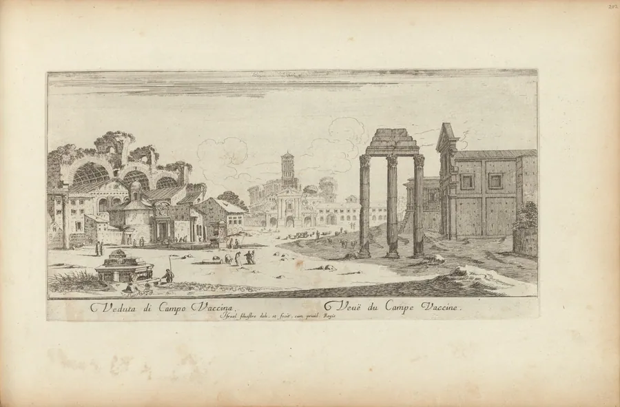 Veduta di Campo Vaccina by Israël Silvestre
