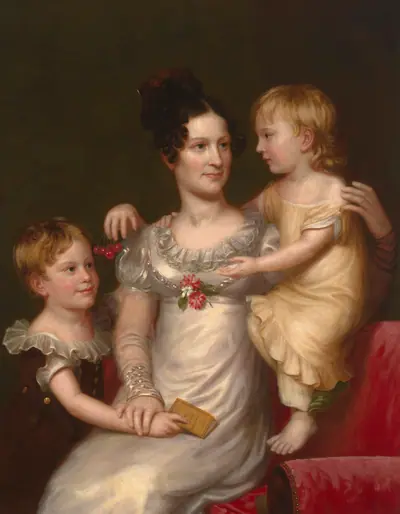 Sarah Weston Seaton with her Children Augustine and Julia