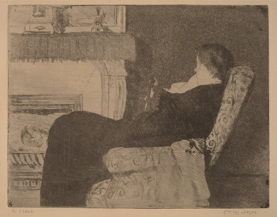 Before the Fireplace (No. 1) by Mary Cassatt