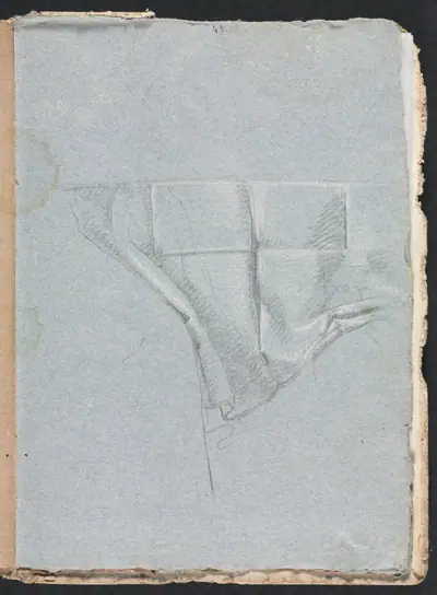 Verona Sketchbook: Drapery study (page 93)