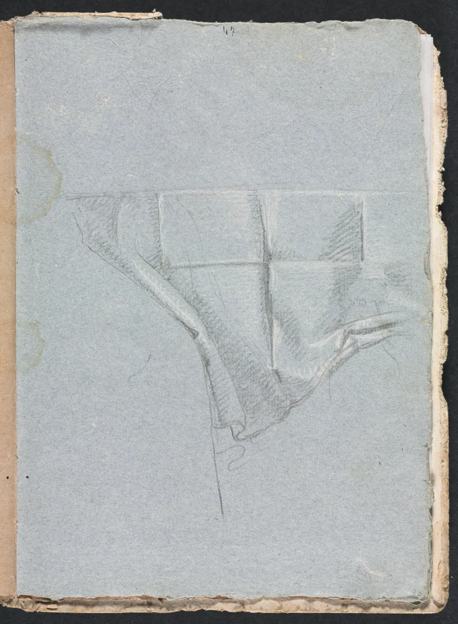 Verona Sketchbook: Drapery study (page 93) by Francesco Lorenzi