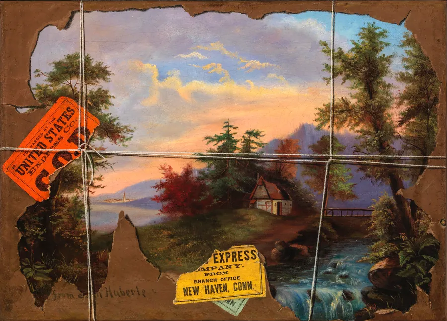 Torn in Transit by John Haberle, born New Haven, CT 1856-died New Haven, CT 1933