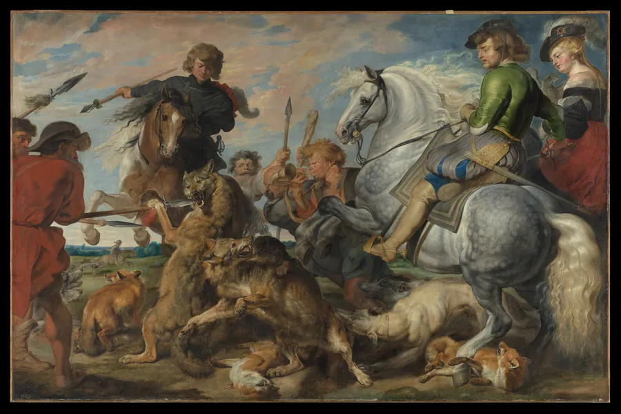 Wolf and Fox Hunt by Peter Paul Rubens