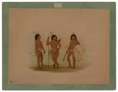 A Puelchee Chief and Two Young Warriors