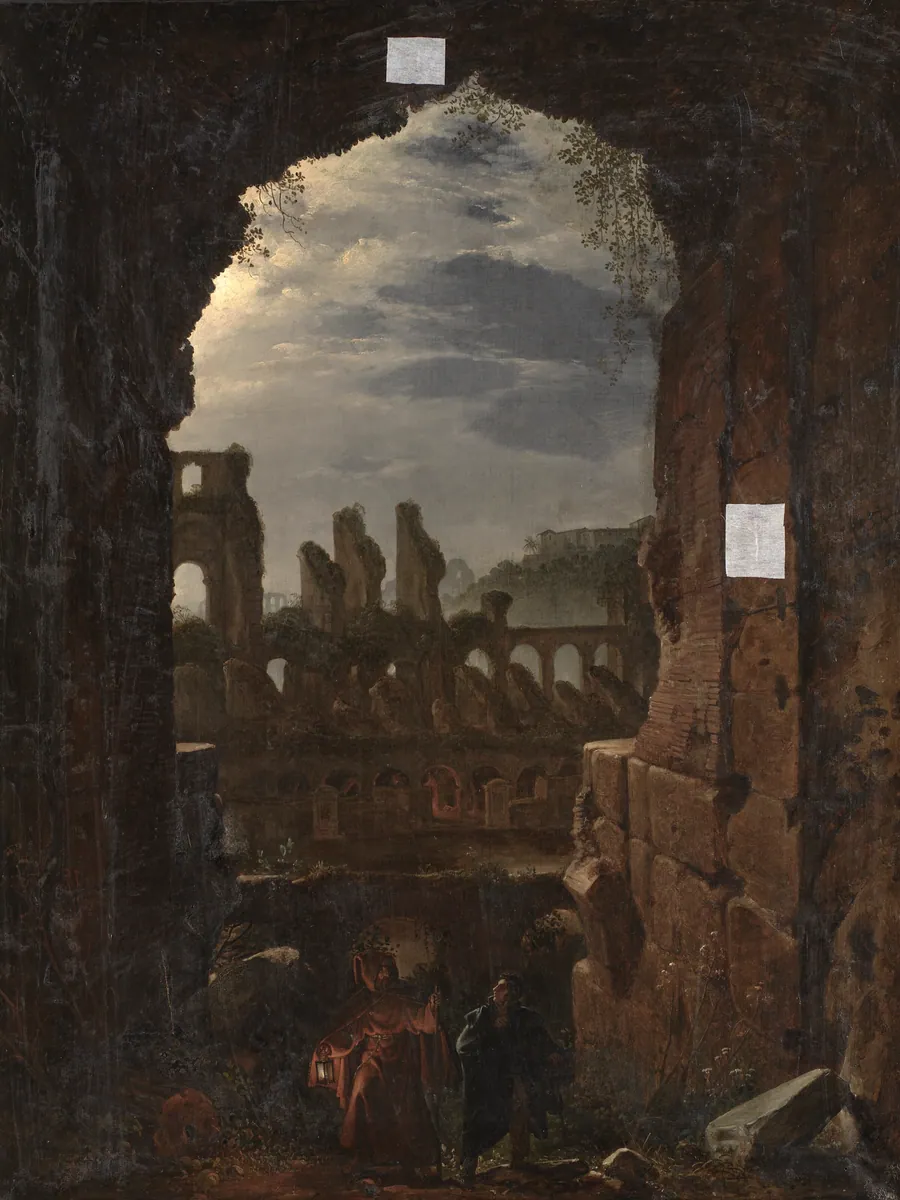 Parti af Colosseum i måneskin by Franz Ludwig Catel