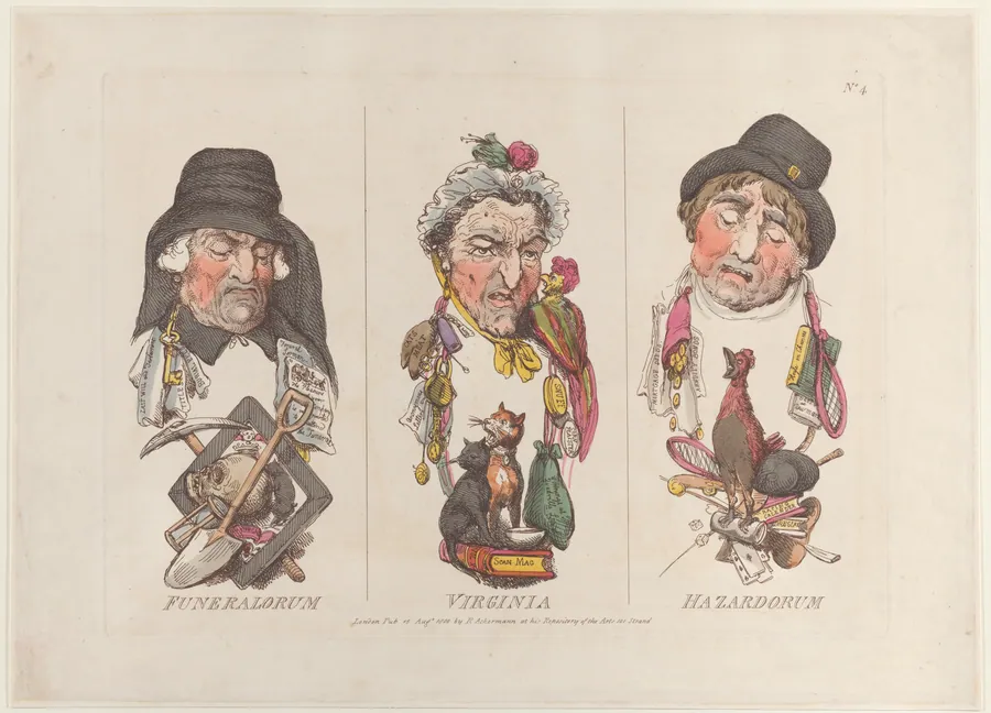 Funeralorum, Virginia, Hazardorum by Rudolph Ackermann, London
