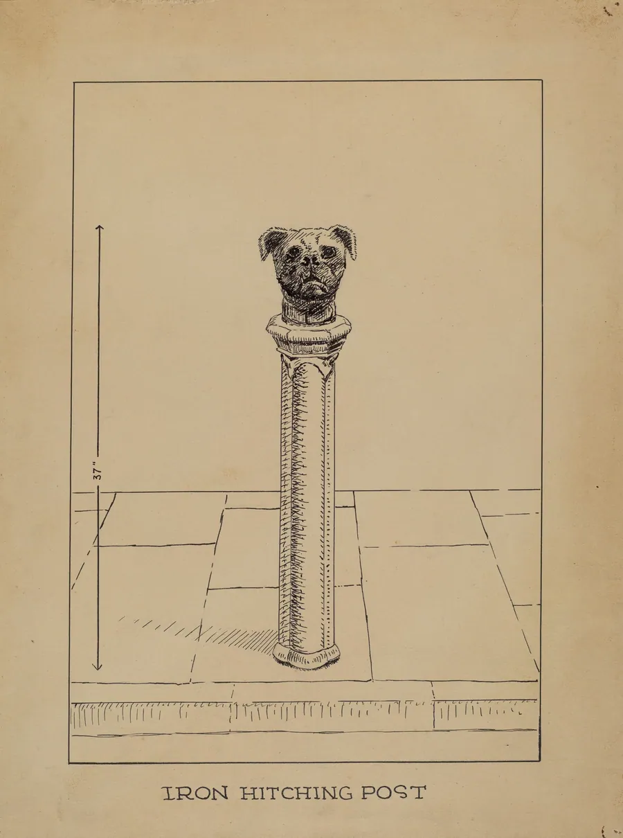 Cast Iron Hitching Post by Lucien Verbeke