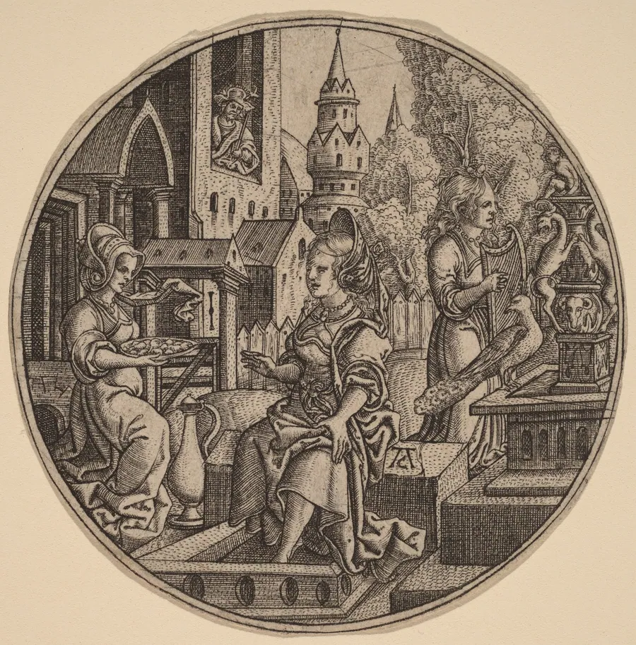 David and Bathsheba by Allaert Claesz