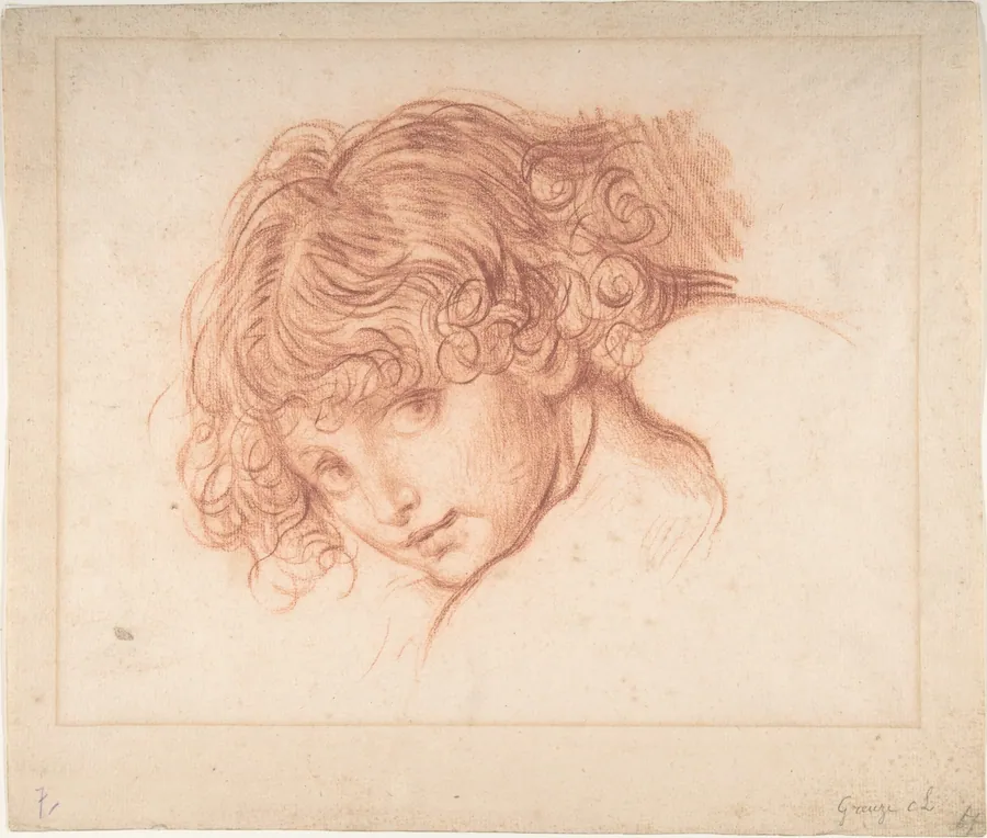Girl's Head by Jean-Baptiste Greuze