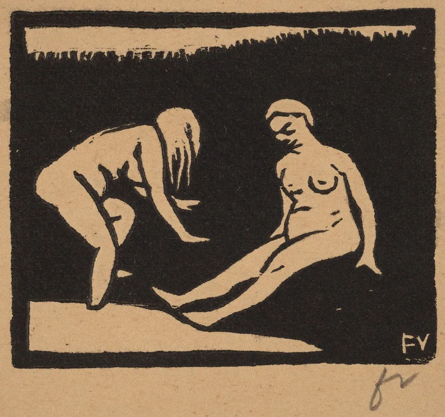 Leaving the Water (La sortie du bain) by Félix Vallotton