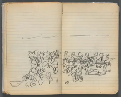 Sketchbook, page 044 & 45: Beach View