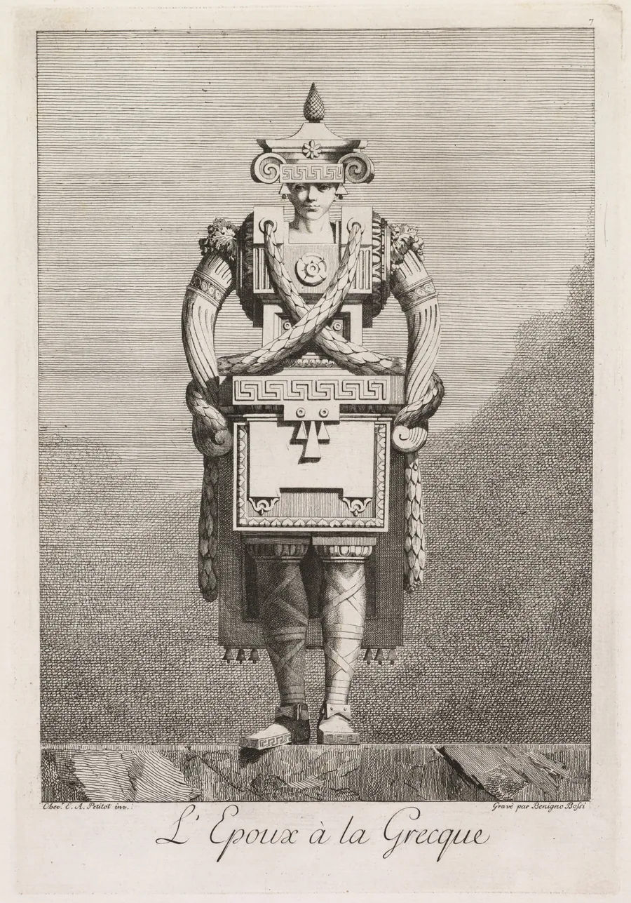 Groom in the Greek Style, Plate 7 by Benigno Bossi