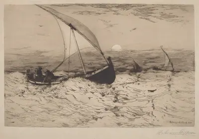 Neapolitan Fishing Boats Returning Home