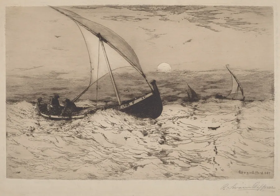 Neapolitan Fishing Boats Returning Home by Robert Swain Gifford