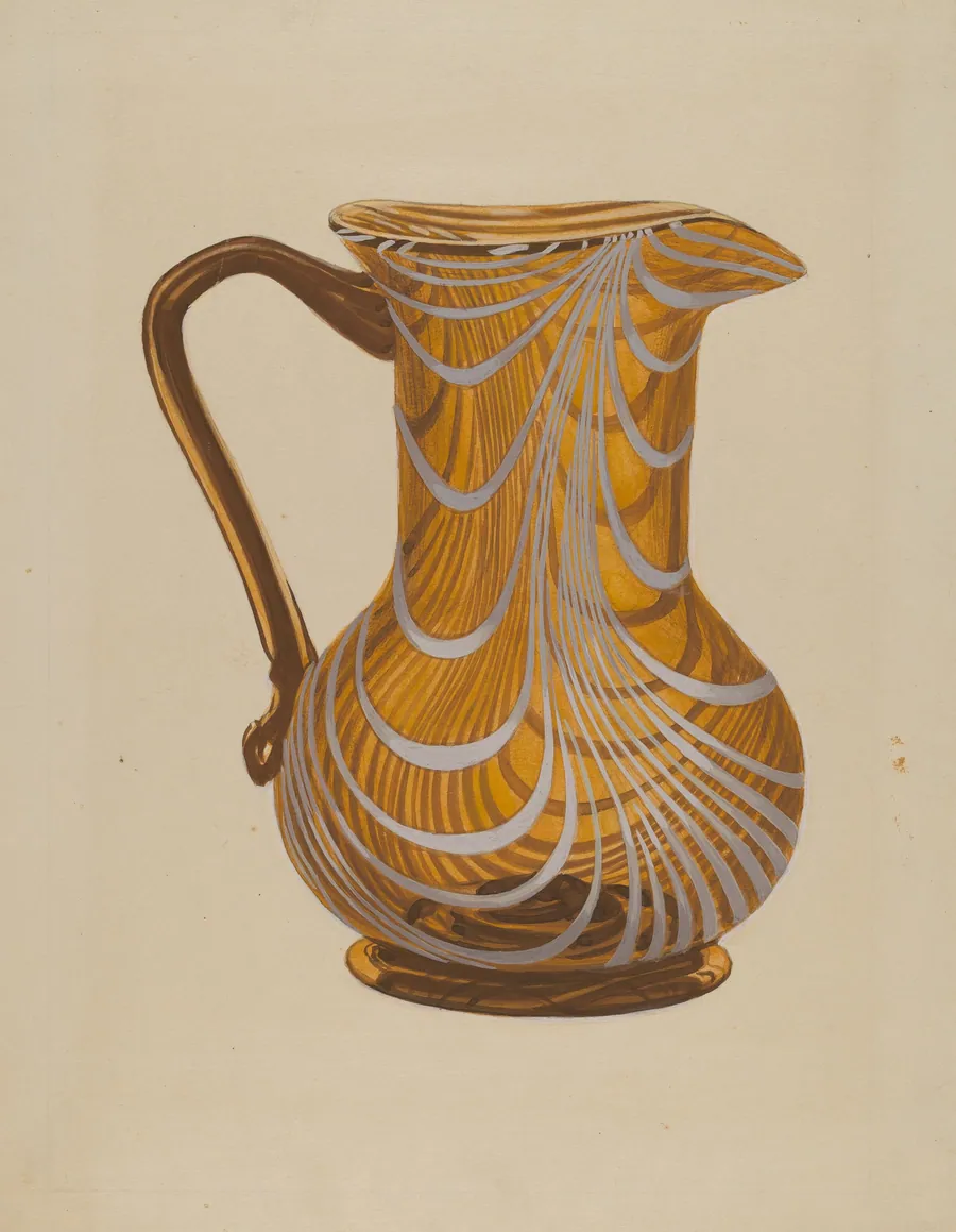 Glass Pitcher by American 20th Century